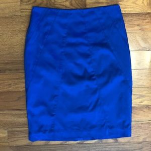 H&M Royal Blue Pencil Skirt Size 8 EUC